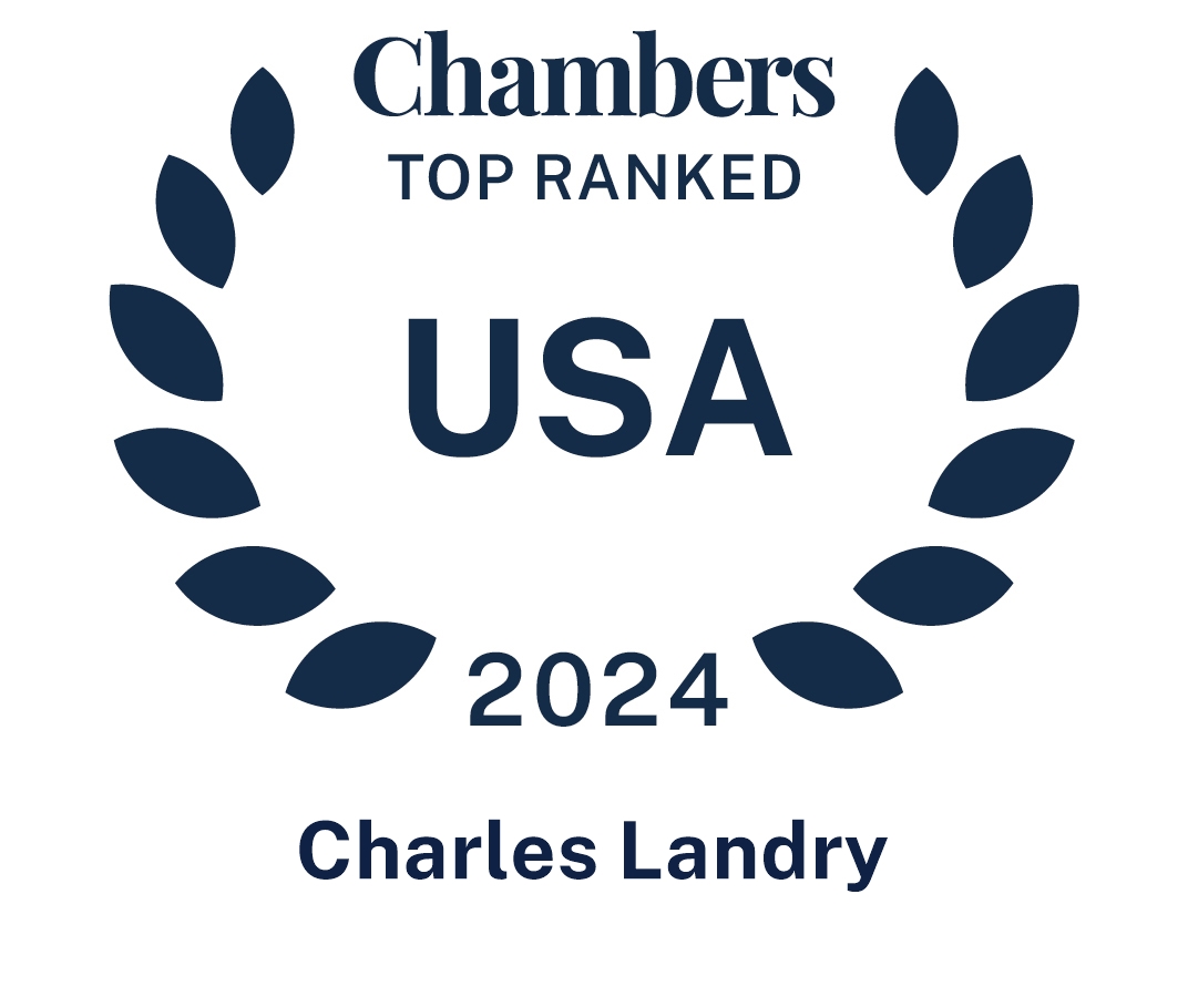 The 2024 Chambers Top Ranked USA logo for Charles Landry